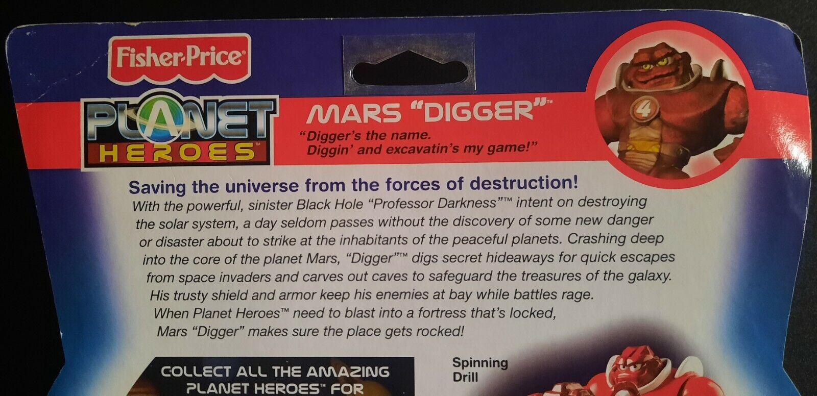 Fisher Price - PLANET HEROS MARS "DIGGER" From 2007 - VINTAGE - NEW Fisher-Price - фотография #6