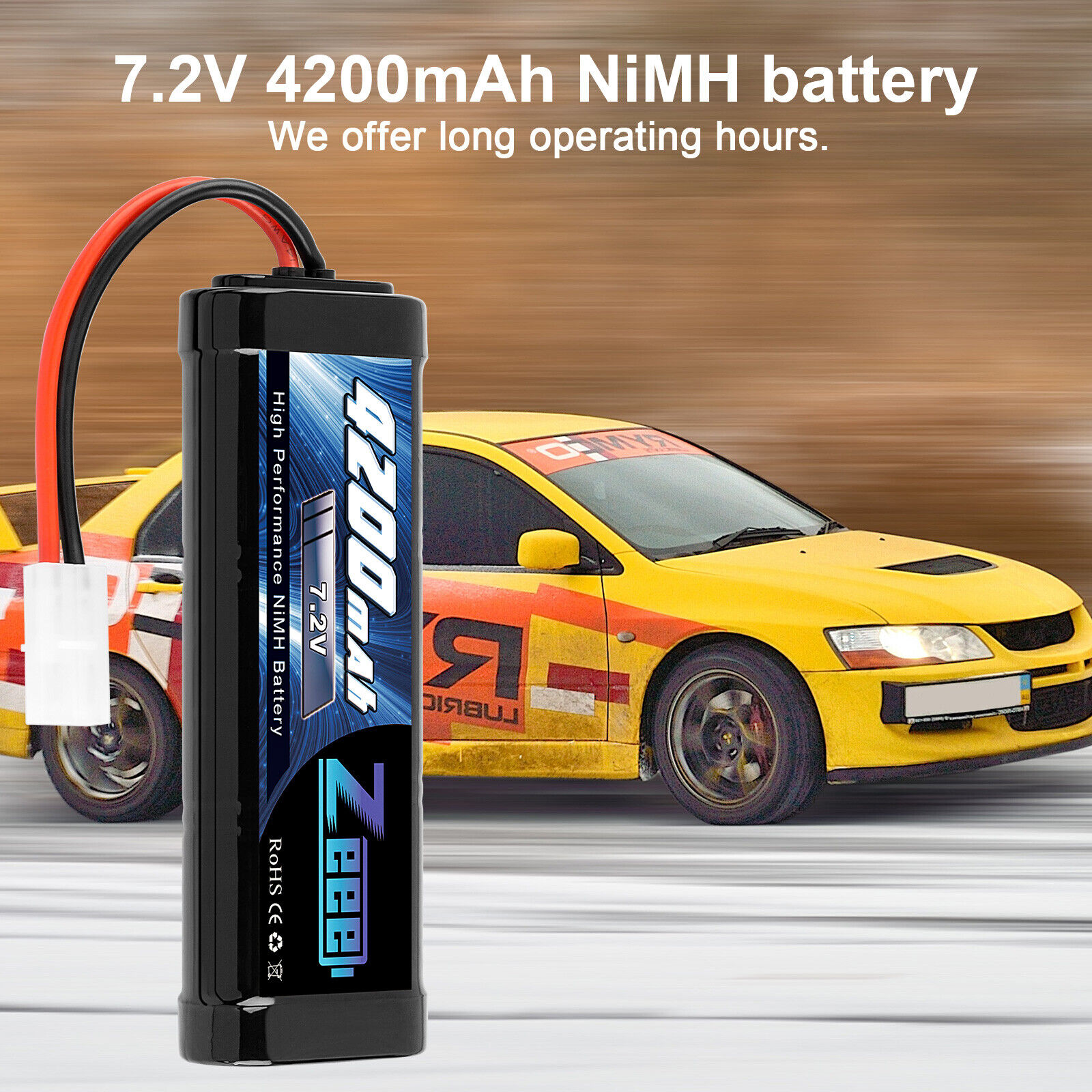 2PCS ZEEE 7.2V 4200mAh NiMH Battery Tamiya Plug for RC HPI Kyosho Tamiya Hobby ZEEE Does Not Apply - фотография #7