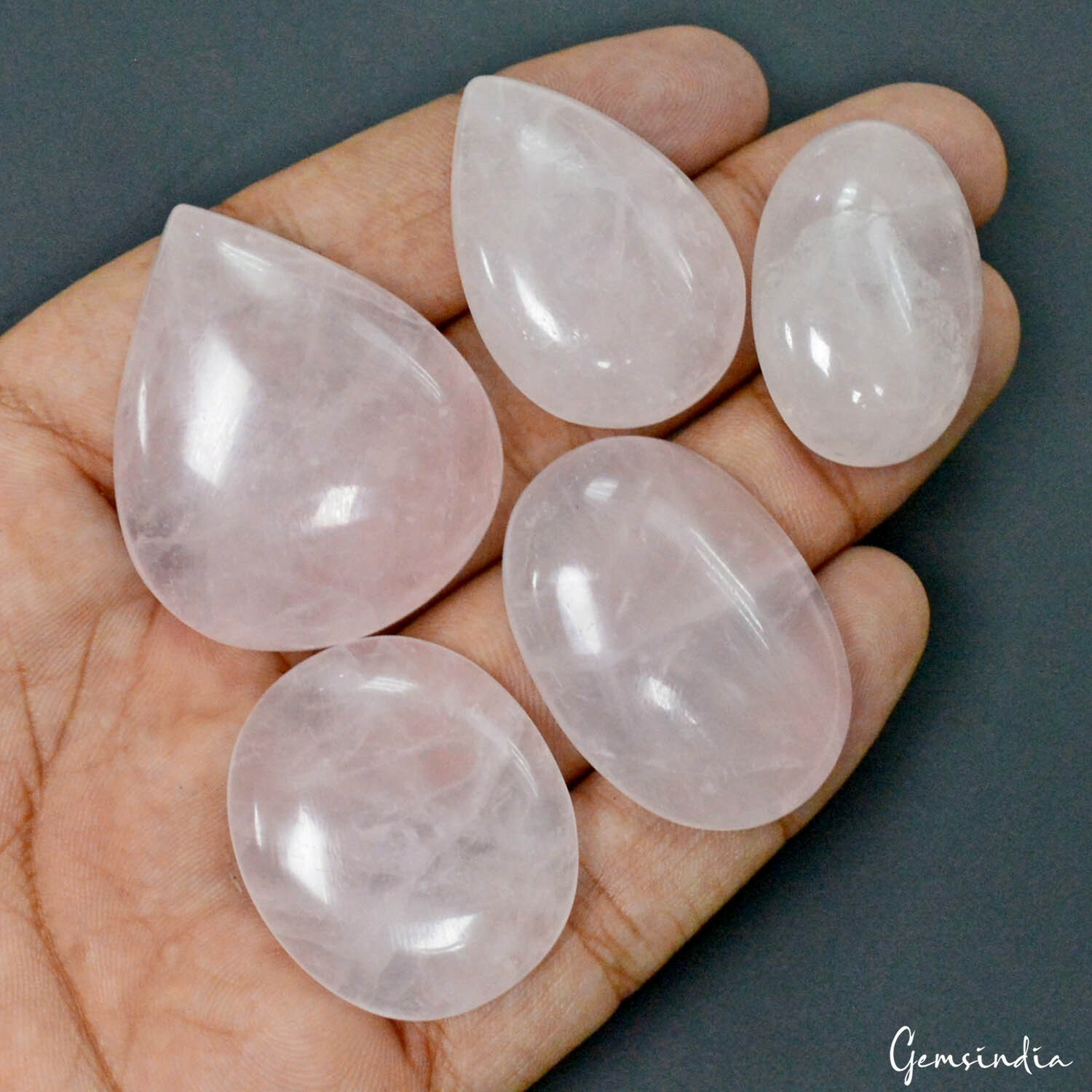 500 Cts Natural Untreated Pink Rose Quartz Mix Shape Loose Gemstone~31mm-42mm #gemsindia - фотография #5