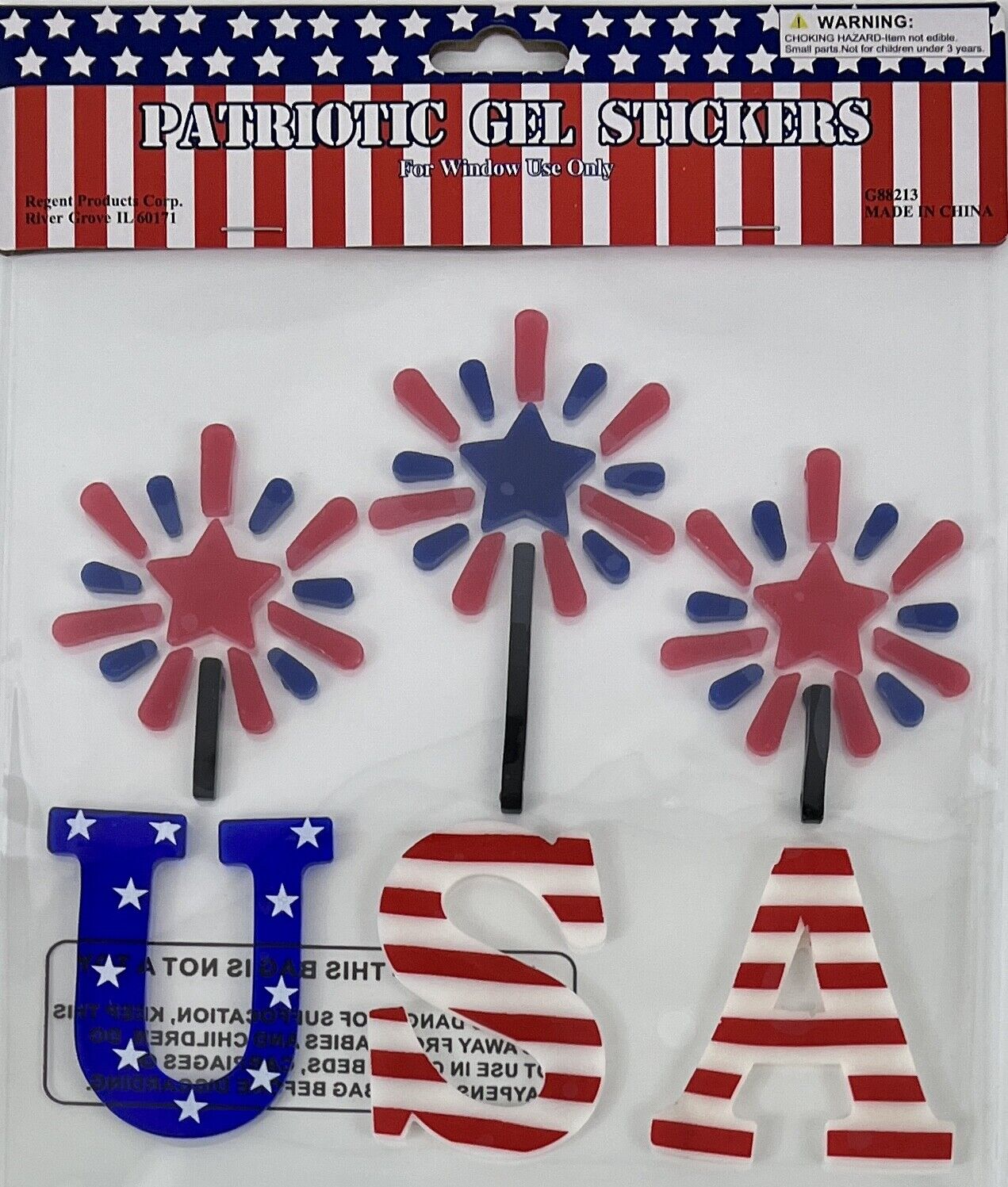 40+ Patriotic Flag Memorial Day Window Gel Sticker Cling Star Decor Decoration Unbranded na - фотография #7