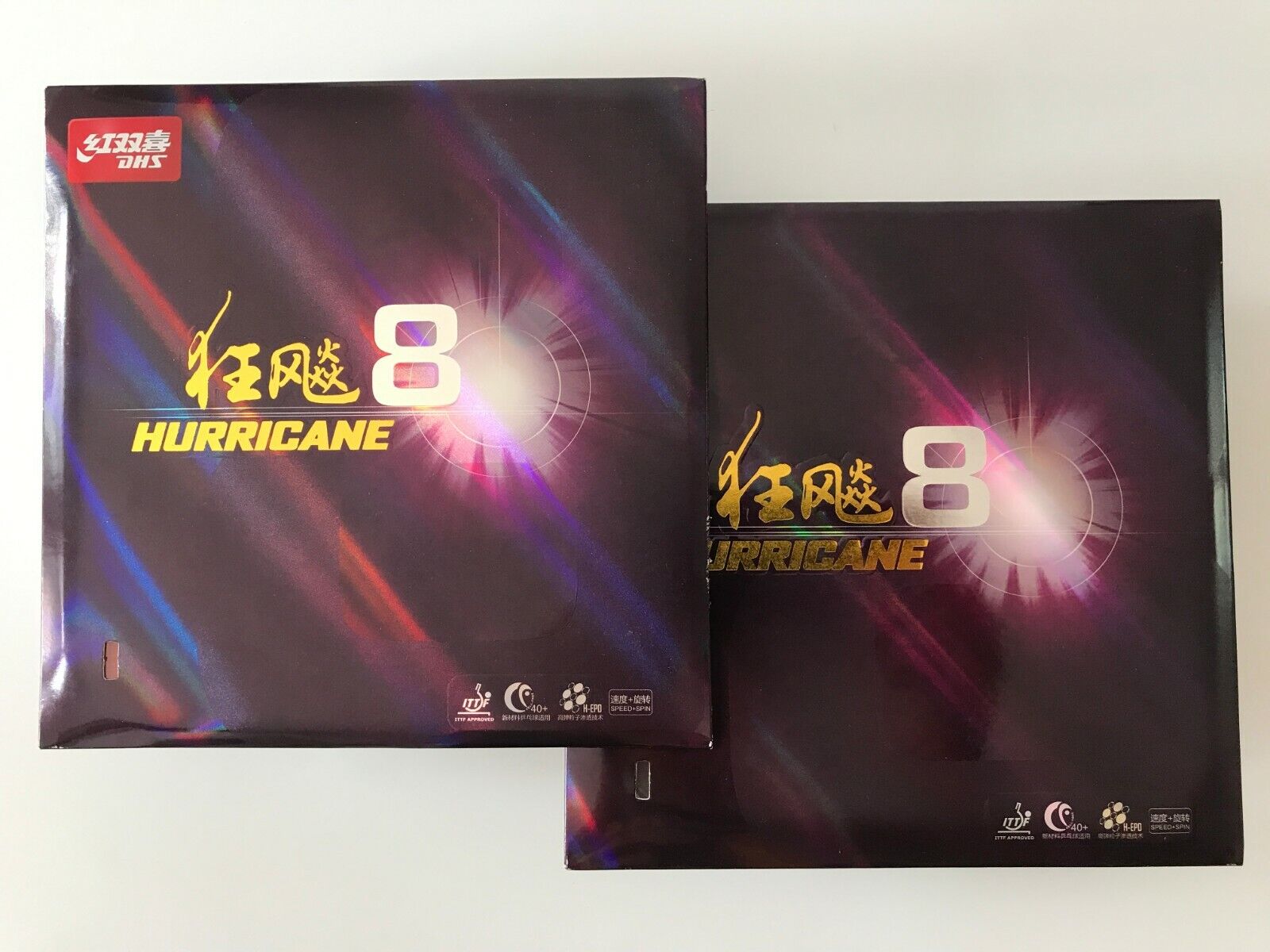 2 Pieces DHS Hurricane 8 Table Tennis Racket Rubber  2.15 mm Ping Pong Rubber DHS Does Not Apply