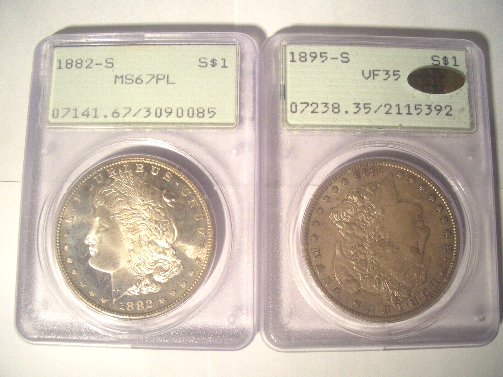 1878-1921 COMPLETE " RATTLER " PCGS Silver MORGAN Dollar DATE Set *28 Collection Без бренда - фотография #7