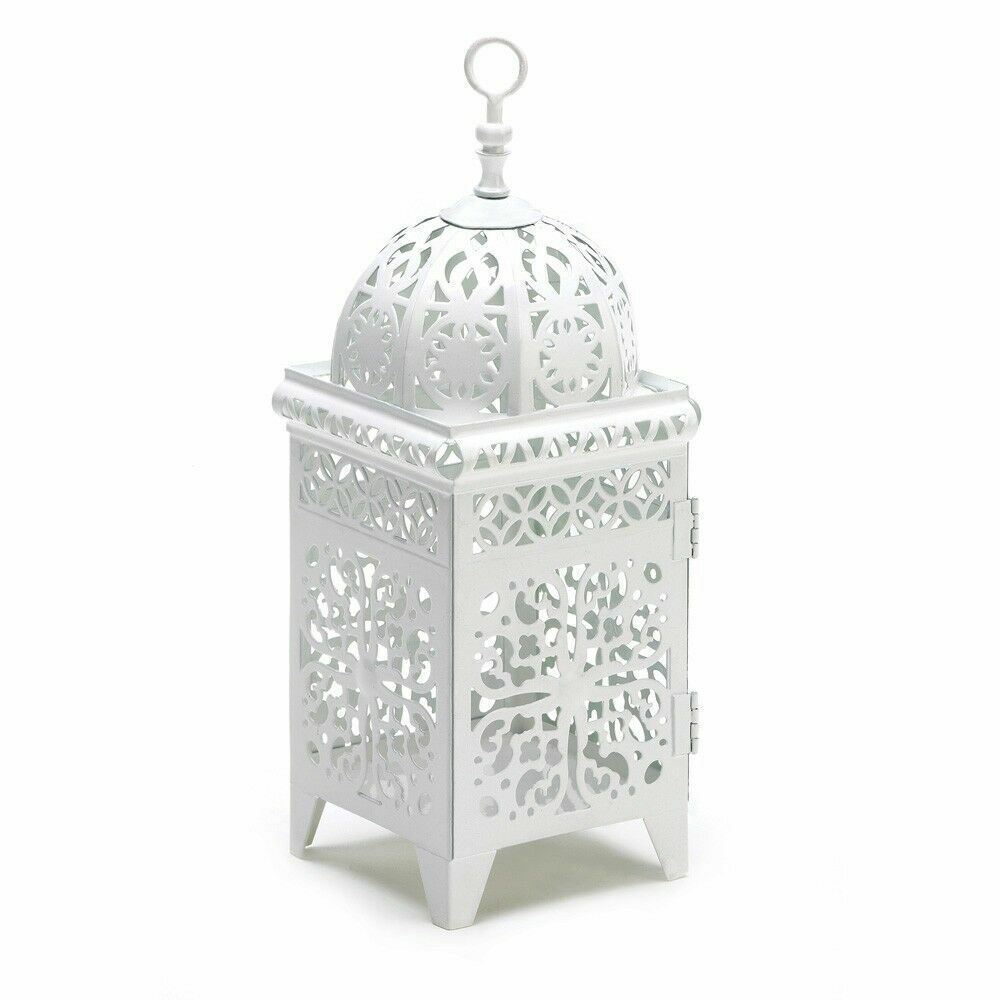 10 LOT WHITE MOROCCAN SCROLLWORK LANTERN CANDLE HOLDER WEDDING TABLE CENTERPIECE Gallery Of light - фотография #3