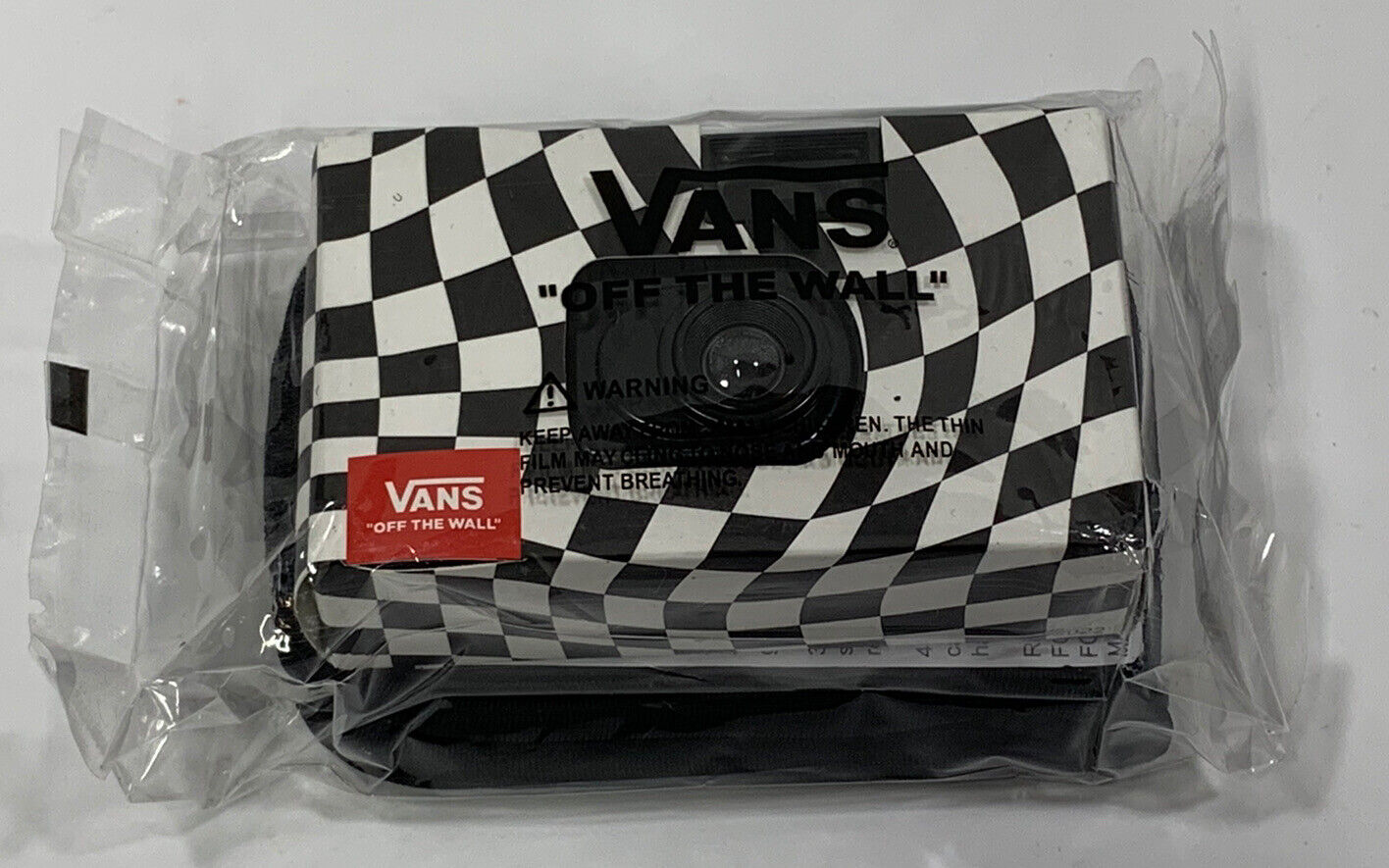 Vans Off the Wall Disposable 35mm Camera W/ Black Case Sealed Promo Checkerboard VANS Disposible