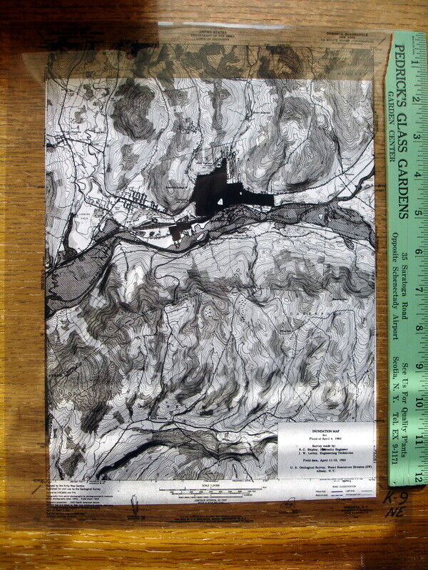 Vtg 1960 Flood Inundation Maps /Topos Negatives Hudson Mohawk Susq. Seneca R. NY Без бренда - фотография #7
