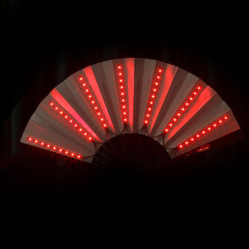 1*Bar fan ins glowing bungee fan party props flash folding fan (without battery) Без бренда - фотография #8