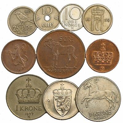 10 DIFFERENT NORWAY COINS. NORWEGIAN ORE, KRONER. SCANDINAVIAN MONEY 1958-2018 Hobby of Kings - фотография #4