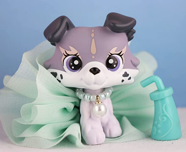 Custom lps Calico Collie,Collectable Collie Pet Purple Heart Eyes Bears Dog RARE Lpsloverqa