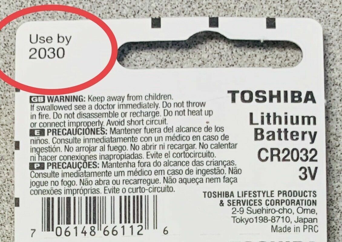 100 x Original Toshiba CR2032 CR 2032 3V LITHIUM BATTERY BR2032 DL2032 Remote Toshiba Dose Not Apply - фотография #3