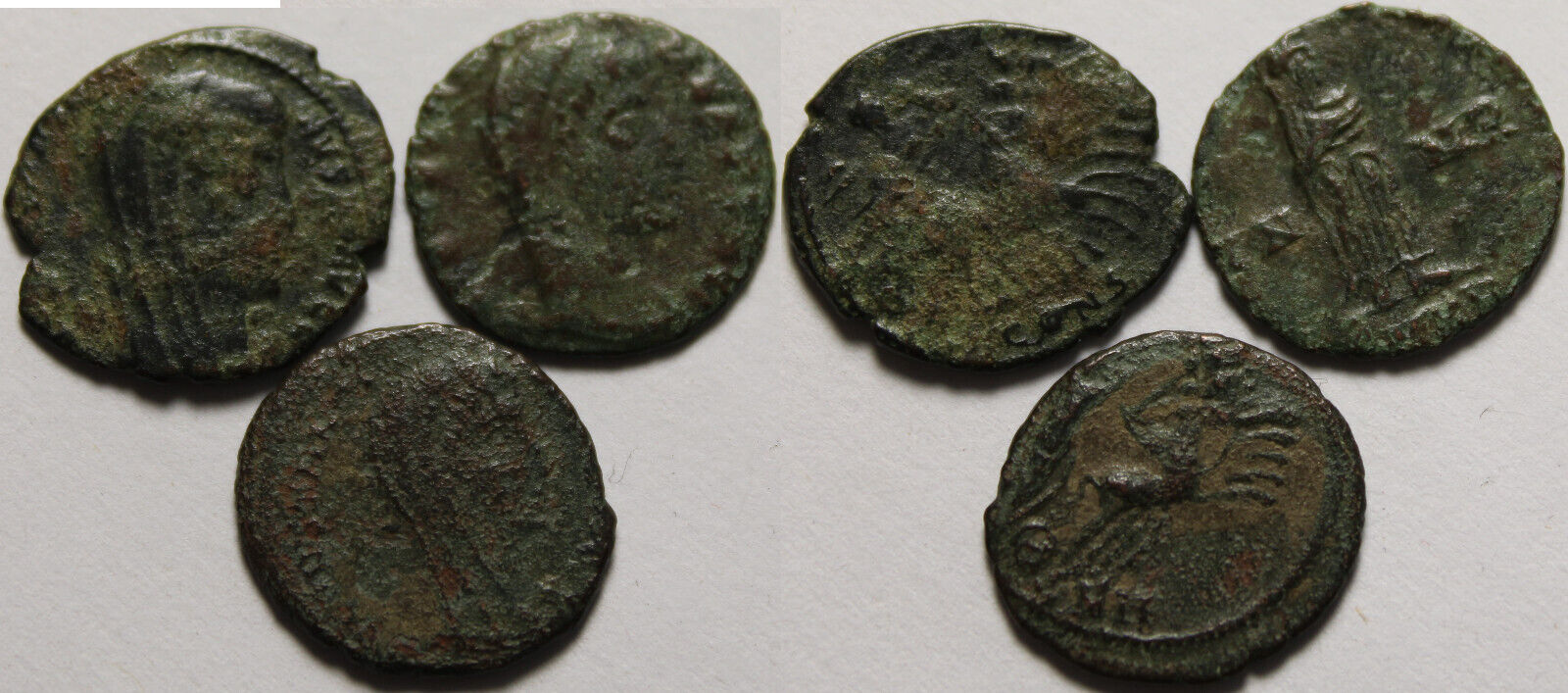 Lot genuine Ancient Roman coins veiled Constantine Victory quadriga hand of God Без бренда - фотография #3