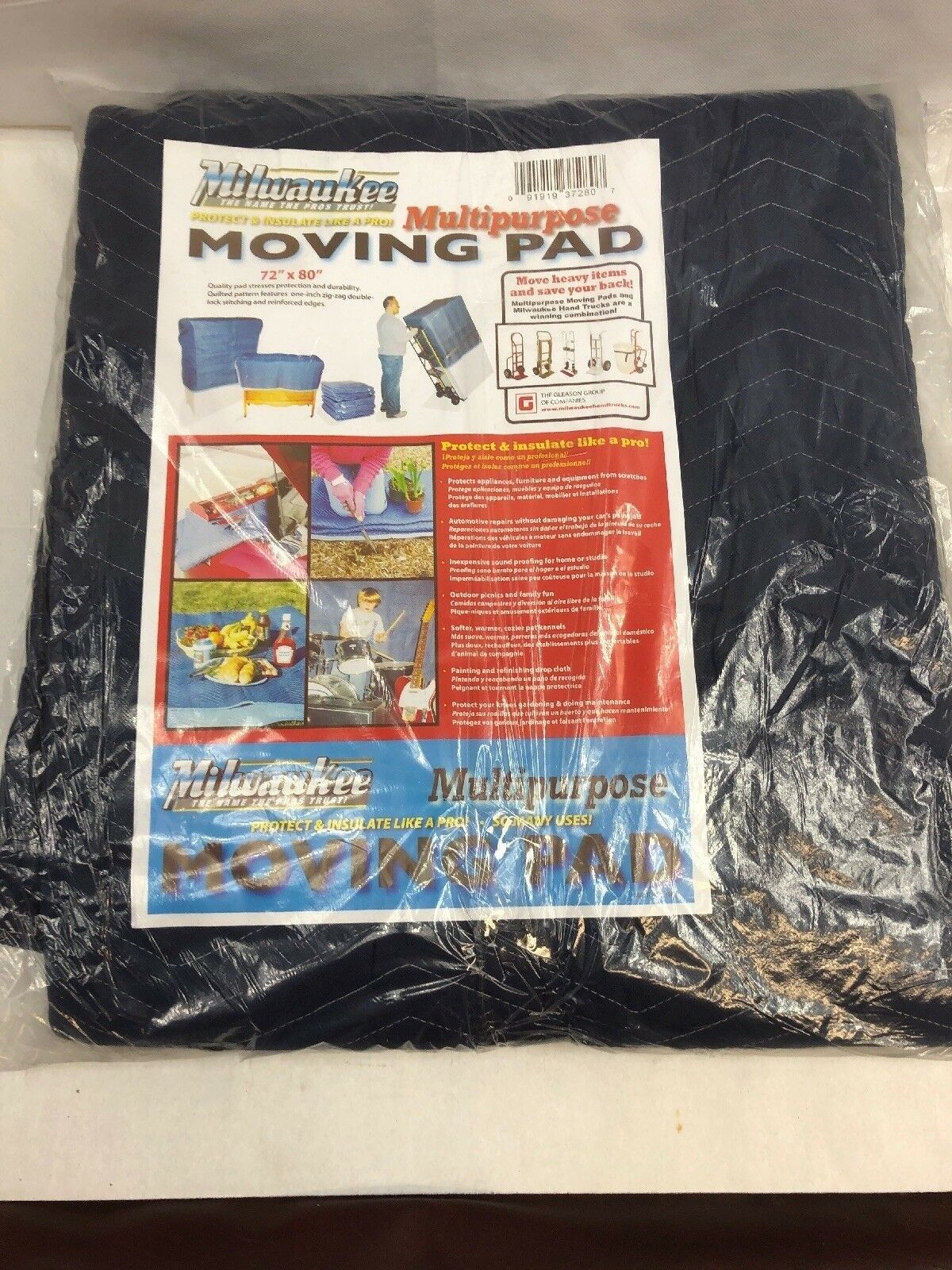 Milwaukee Multipurpose Moving Blanket Pad HOTT DEALS - 72 x 80 - LOT OF 2 Gleason Industrial Prd 37280
