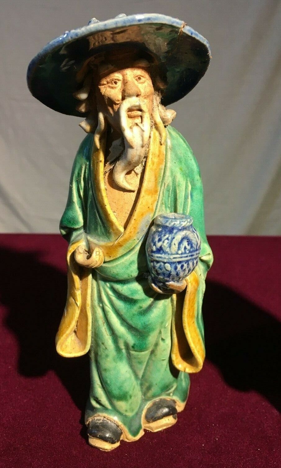 Antique Chinese Glazed Pottery Figure  Без бренда - фотография #2