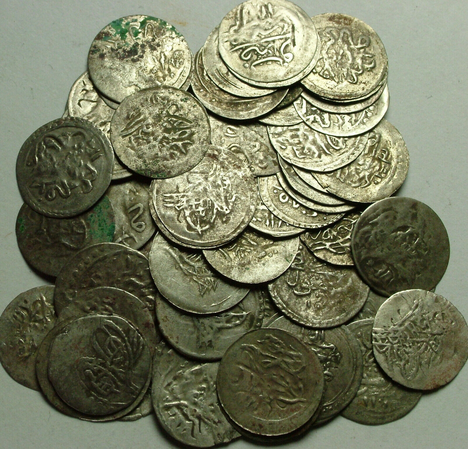 Lot 4 Rare Genuine Islamic SILVER para coins//Mahmud/Abdul Hamid/Mustafa, Selim Без бренда - фотография #6