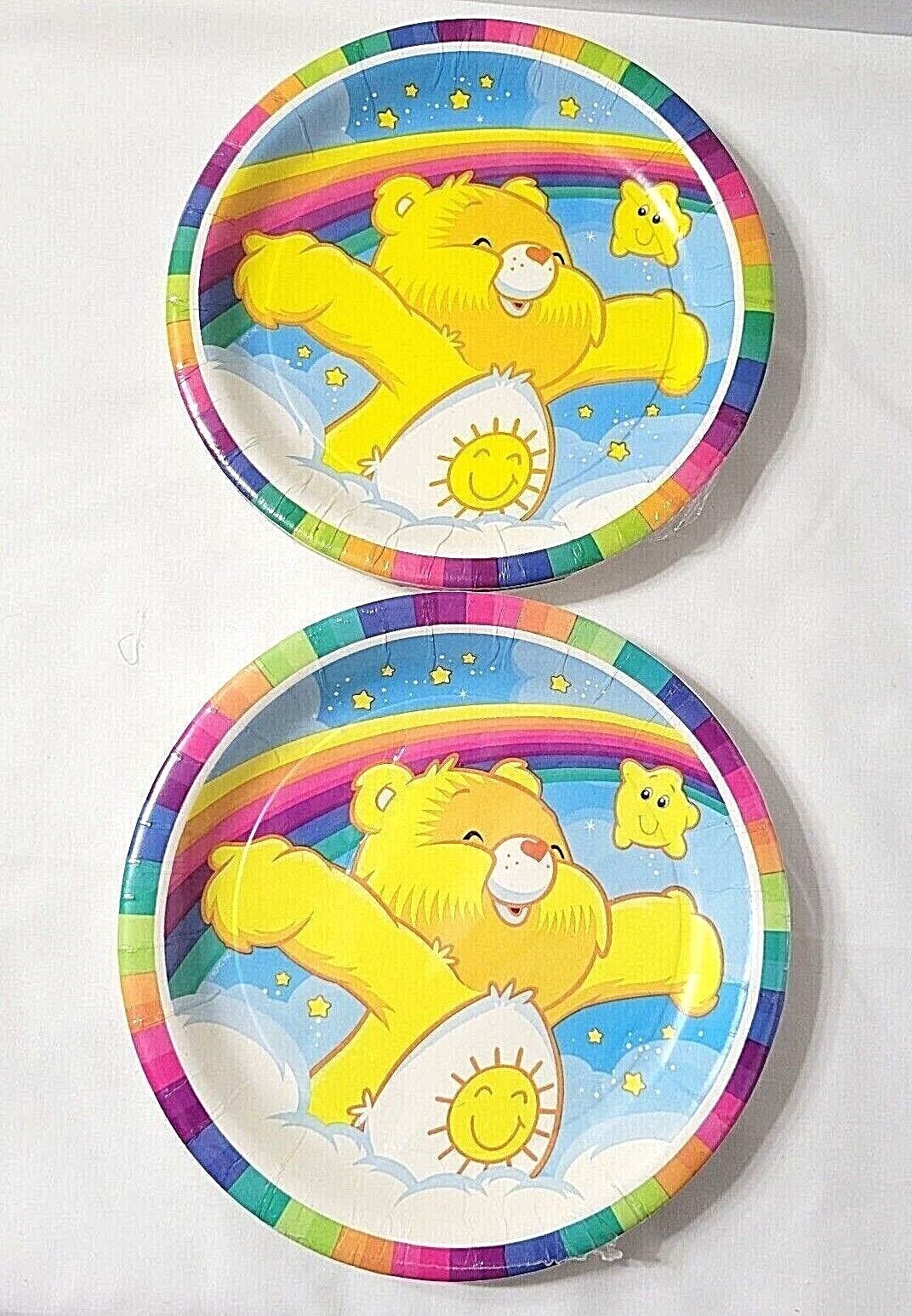 Care Bears Party Supplies Rainbow Colors 2 sz Plates Bags Cups Hats Napkins 2002 DesignWare / AMC Does Not Apply - фотография #7