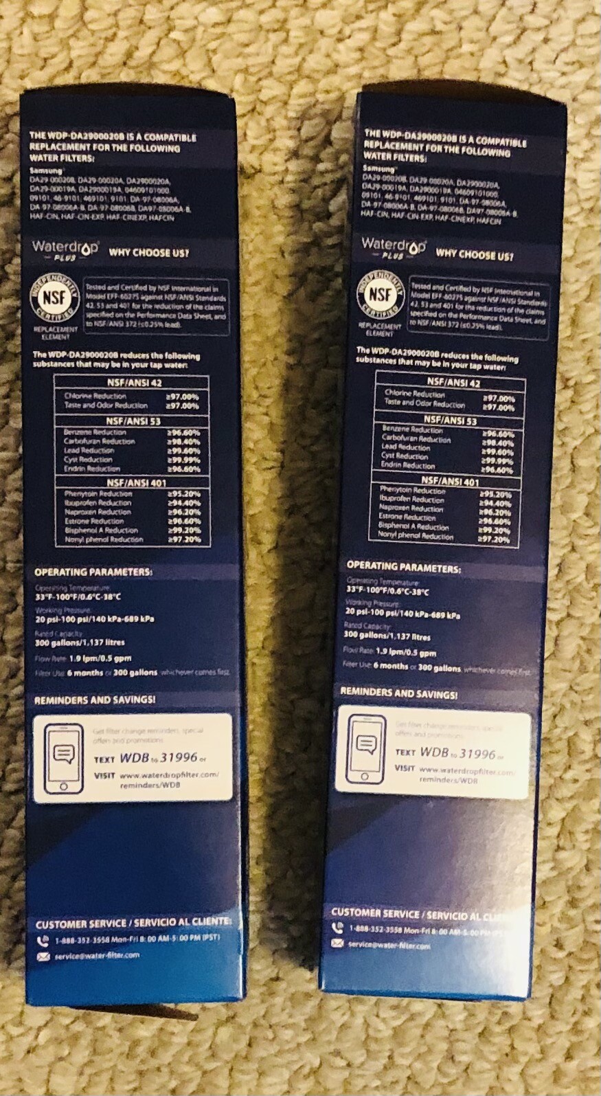 2 NEW Samsung Water Filters Waterdrop WD-DA29-00020B For Samsung Refrigerators  Waterdrop WD-DA29-00020B - фотография #2