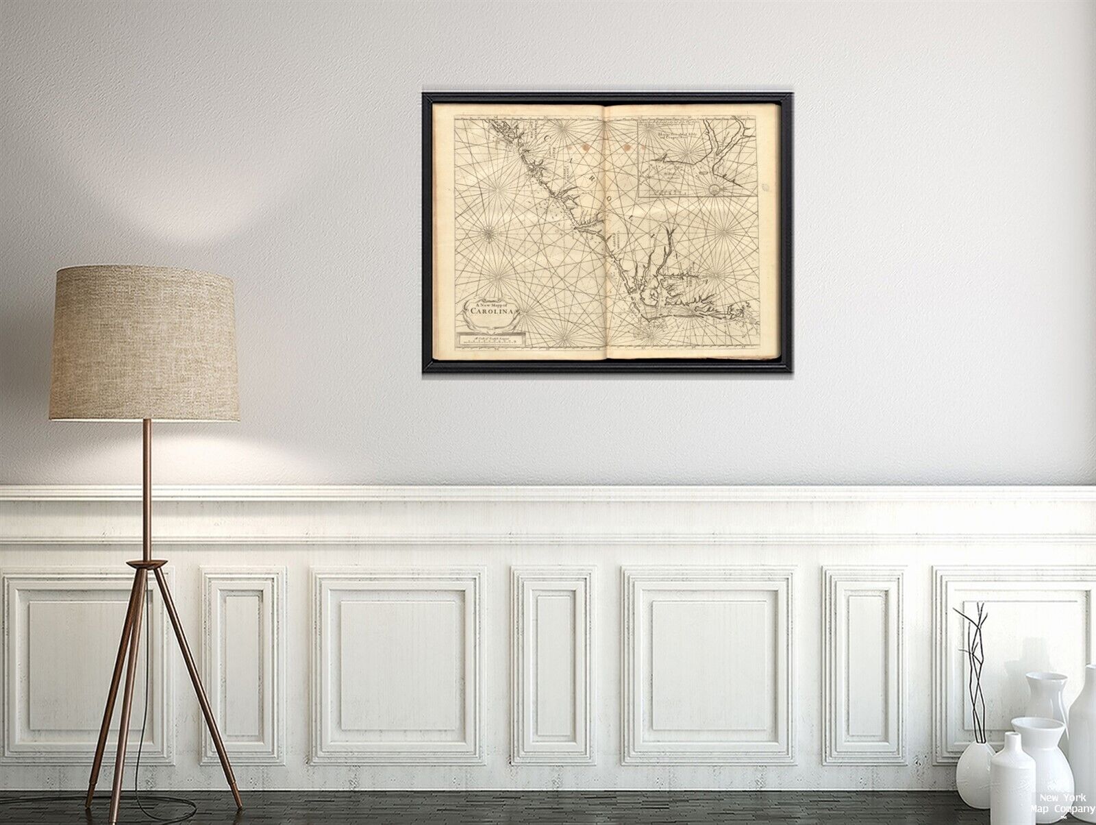 1737 Map of North Carolina | South Carolina | Charleston | Charleston | Vintage Без бренда