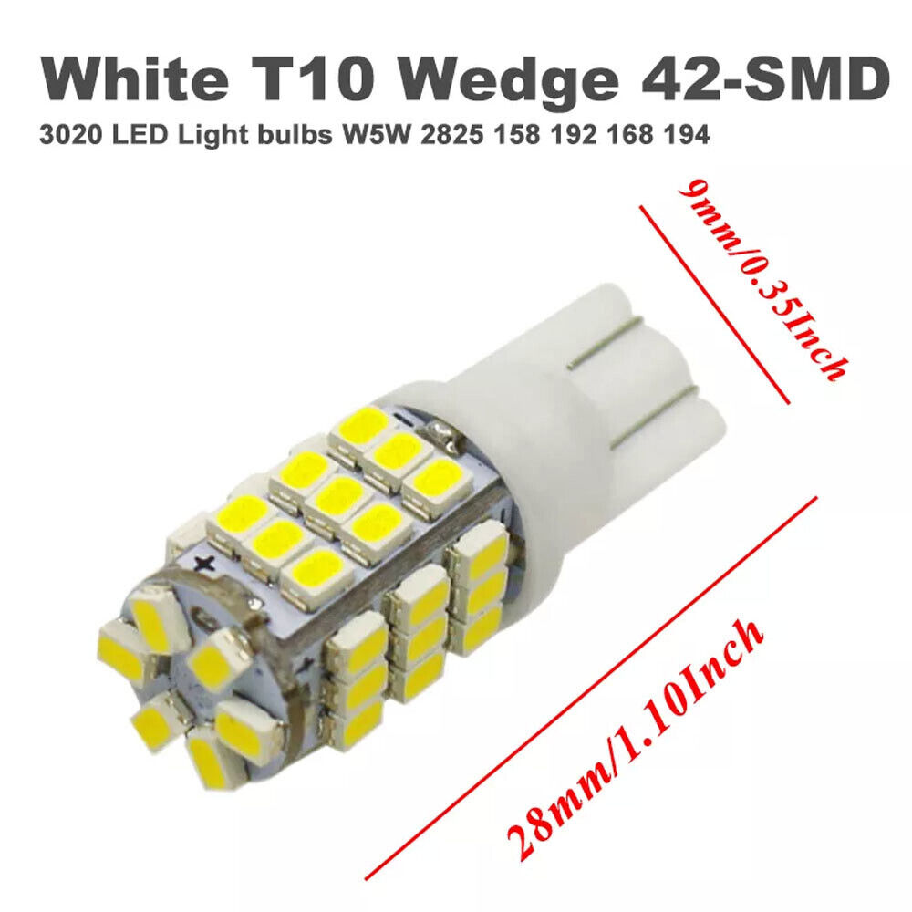 20x Pure White T10/921/194 RV Trailer Backup Reverse LED Lights Bulbs 42-SMD 12V ANYHOW Does Not Apply - фотография #8