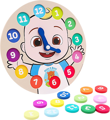 Toyland® Cocomelon Wooden Learning Clock Puzzle - Learn to Tell The Time - Toys Toyland Not Applicable - фотография #7