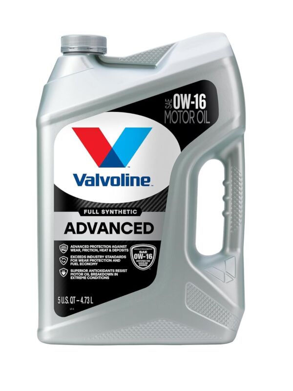 Valvoline Advanced Full Synthetic SAE 0W-16 Motor Oil 5 QT, Case of 3 Does not apply Does not apply - фотография #3