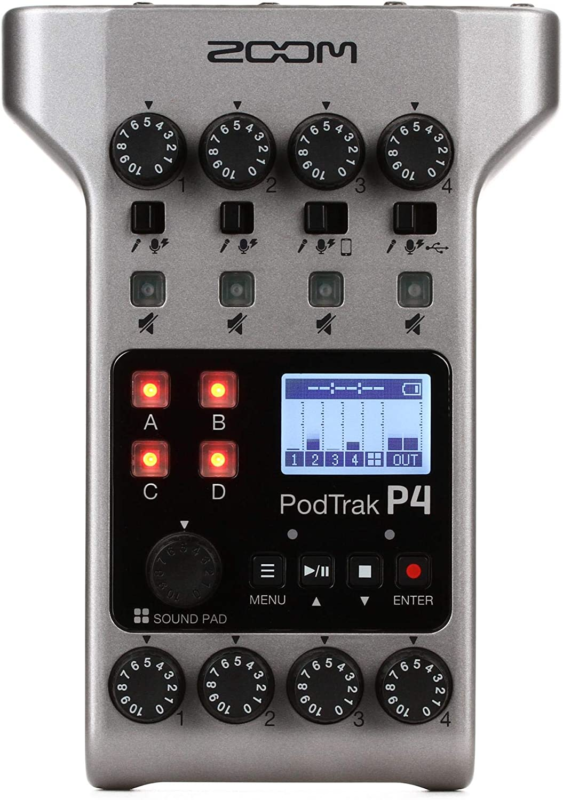 Podtrak P4 Podcast Recorder, Battery Powered, 4 Microphone Inputs, 4 Headphone O Does not apply - фотография #2