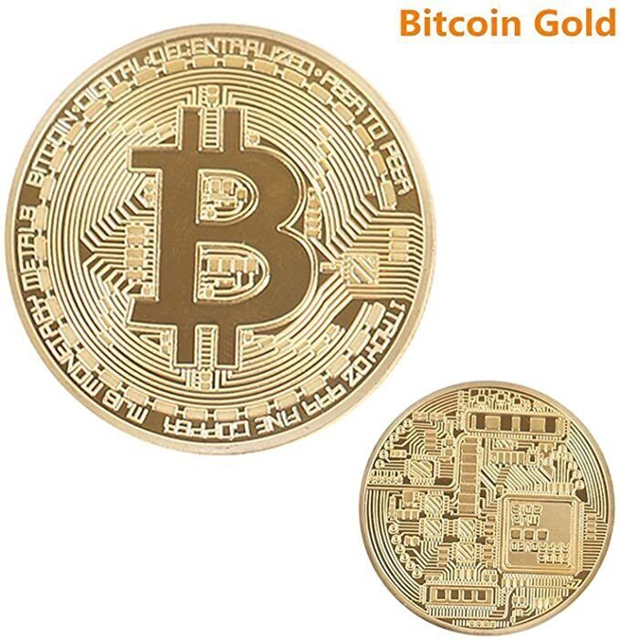 10Pcs Physical Bitcoin Coins Commemorative Gold Plated Bit Coin Collectible US Без бренда - фотография #7