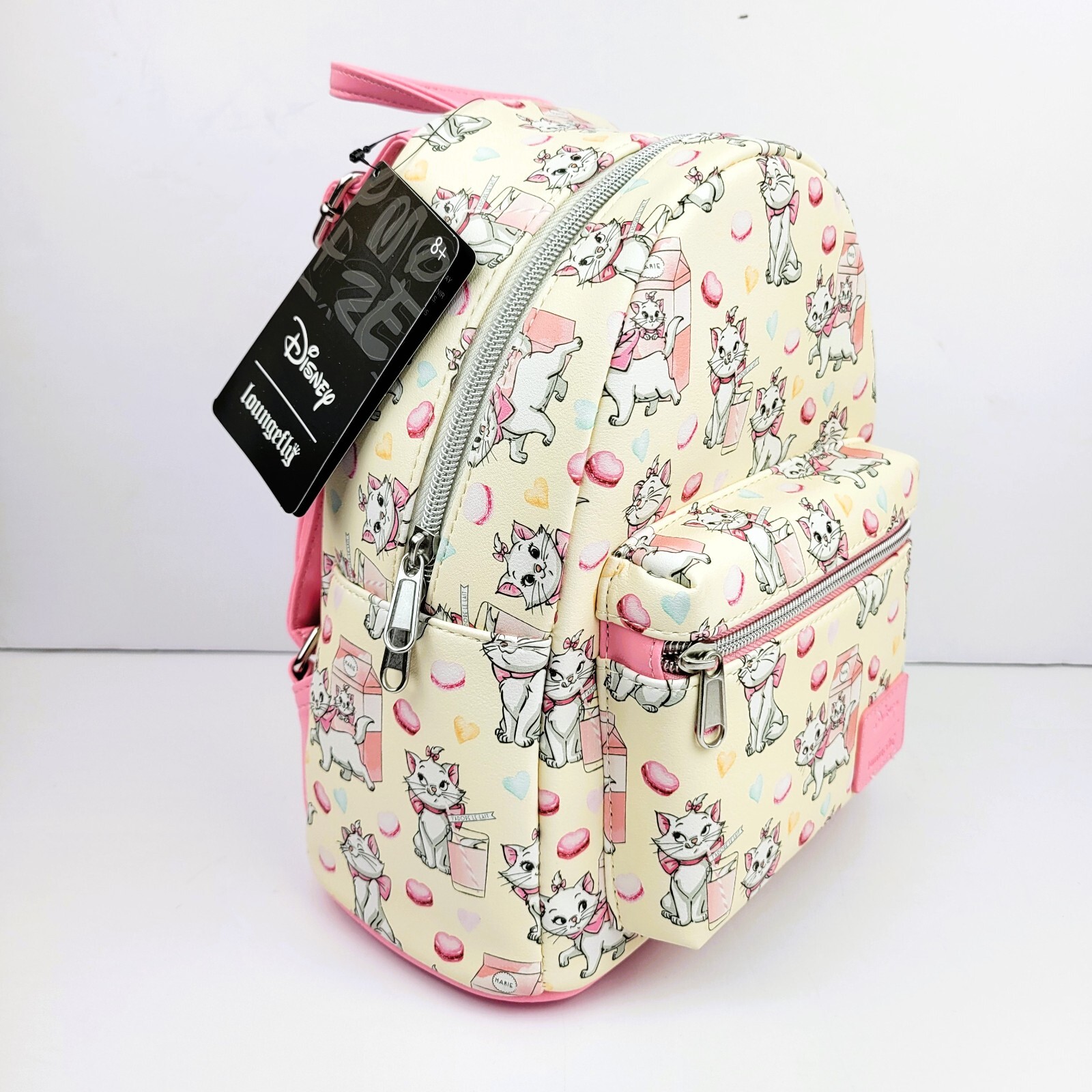 Loungefly Disney The Aristocats Marie Milk & Macarons Mini Backpack & Cardholder Loungefly Loungefly Disney The Aristocats Marie Milk & Macarons - фотография #3