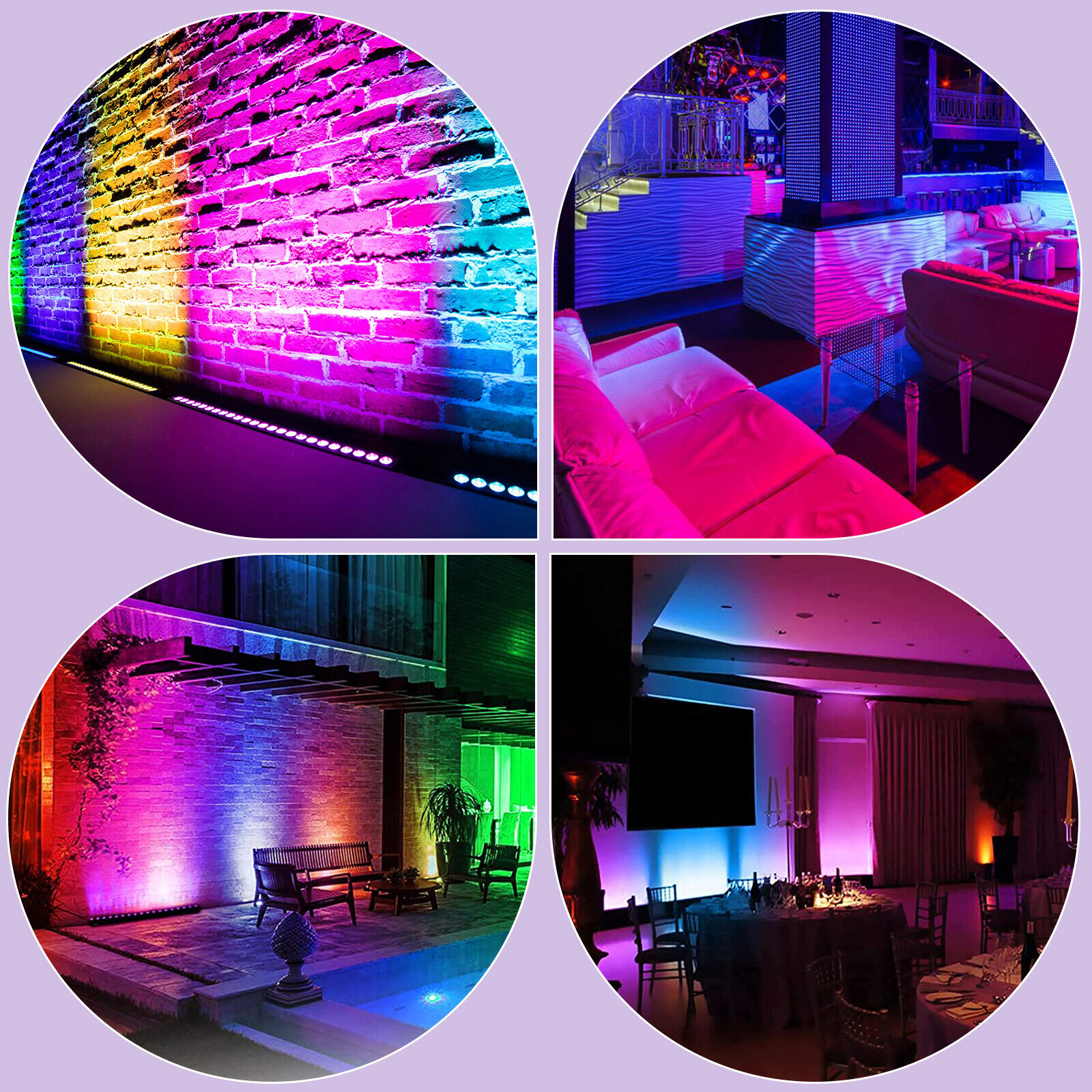 2PCS 24LED RGBWA Wall Wash Stage light Color Mixing DMX512 DJ Party Disco Lights U`King Does Not Apply - фотография #12