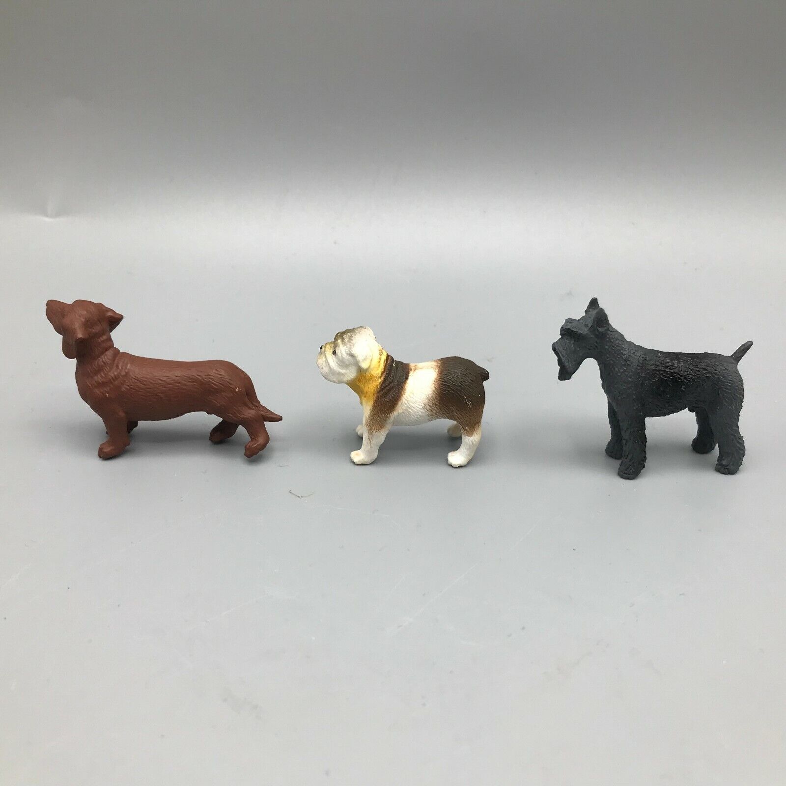 Plastic Dog Toy Figurine Toy Miniatures Safari LTD/1 Unmarked Set of 3 Safari, Ltd.