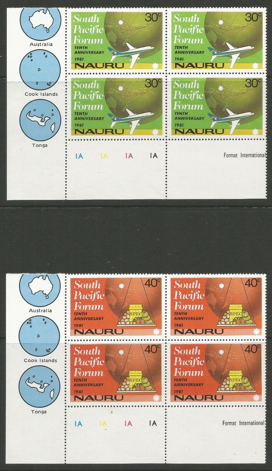 NAURU 1976, SPC FORUM (4) X BLOCKS OF 4, S.G 151-154 MNH** Без бренда - фотография #2