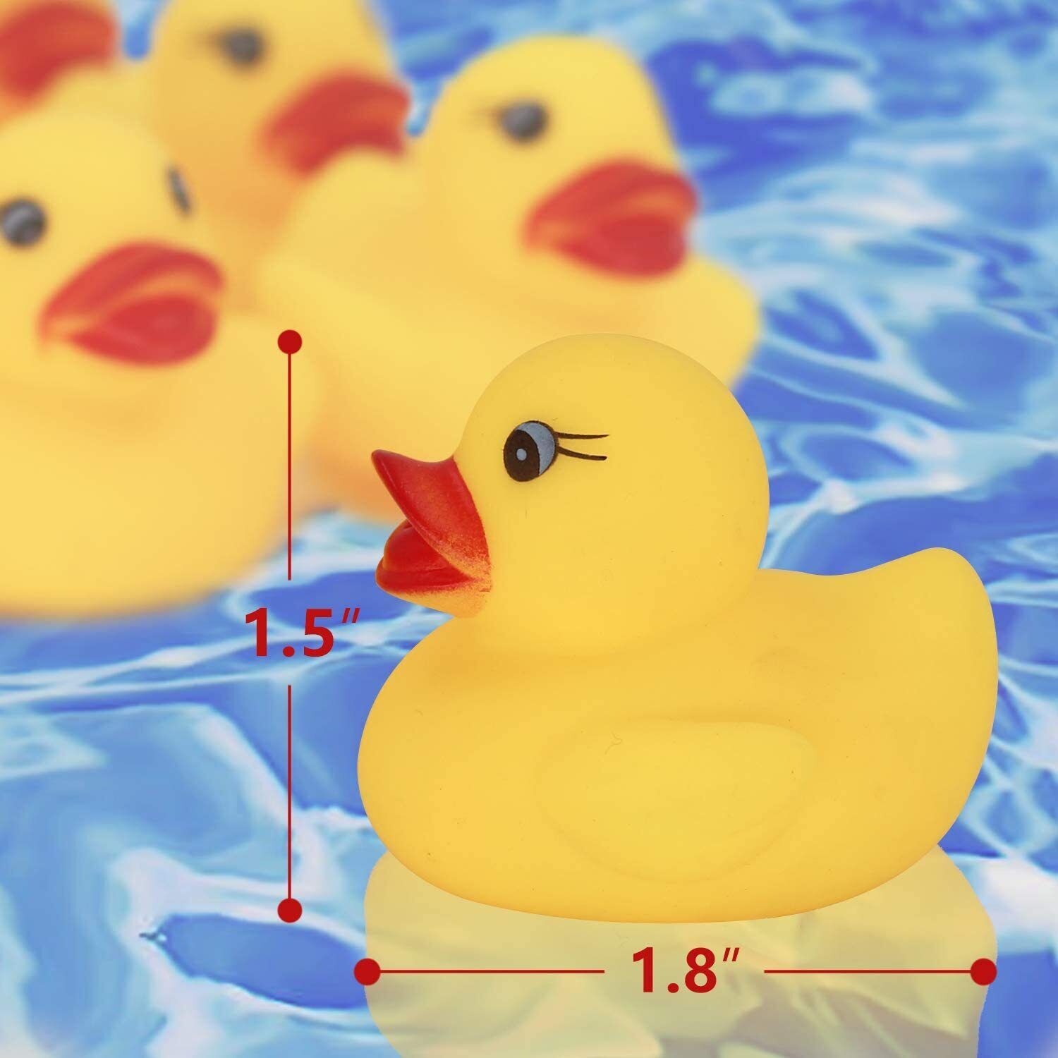 Novelty Place 12-48 Pcs Float Rubber Duck Ducky Baby Bath Toy for Kids Novelty Place Does Not Apply - фотография #3