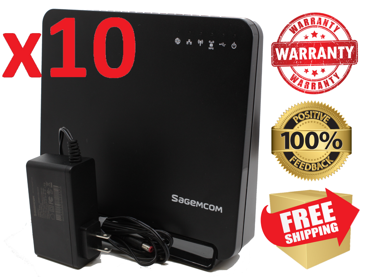 Lot x10 Sagemcom Fast5260 Gigabit Wireless AC Router * WARRANTY * FREE SHIPPING SAGEMCOM 5260