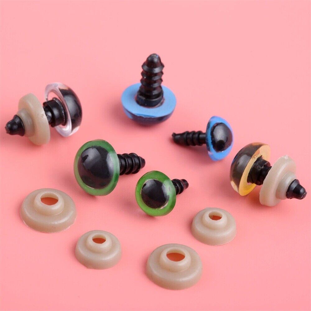 150Pcs 6mm-12mm Animal Safety Eyes Handmade Doll Puppet Plastic Eyes Multicolor Unbranded Does Not Apply - фотография #8