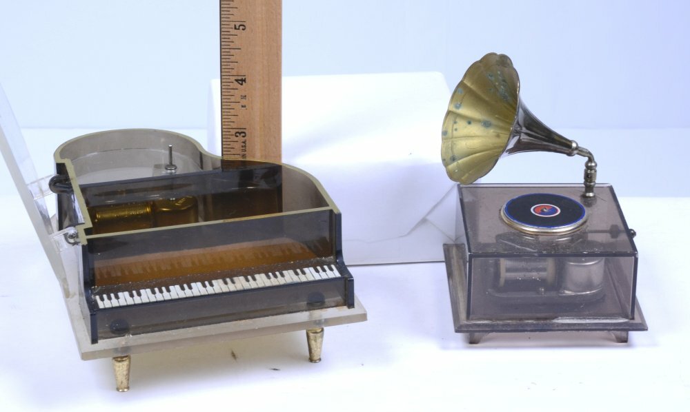 Lot of (2) Vintage Laurel Music Piano Box & Phonograph Music Box WORKING Laurel - фотография #8