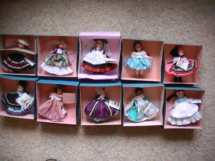 Lot of 10 Madame Alexander Int'l Series 10in  Dolls Great Condition Tags & Boxes Madame Alexander