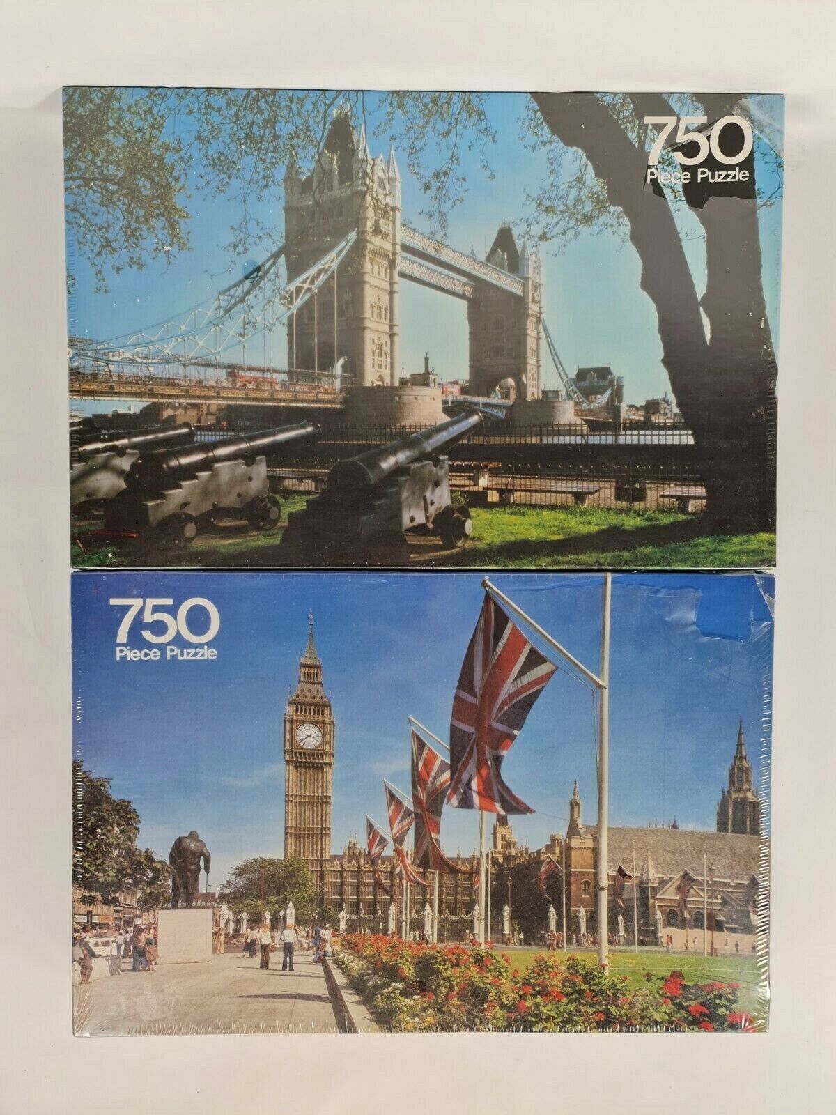 New 2x Vintage London England + Tower Bridge London Jigsaw Puzzle 750 Pieces  Arrow
