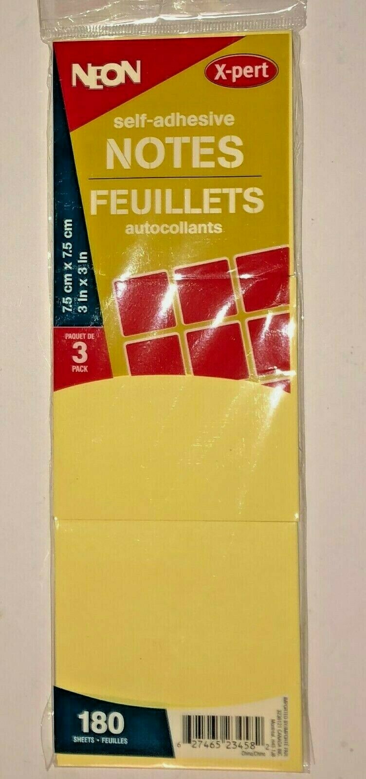 Wholesale Lot Of 3 Pack Self Adhesive Sticky Notes Neon Does Not Apply