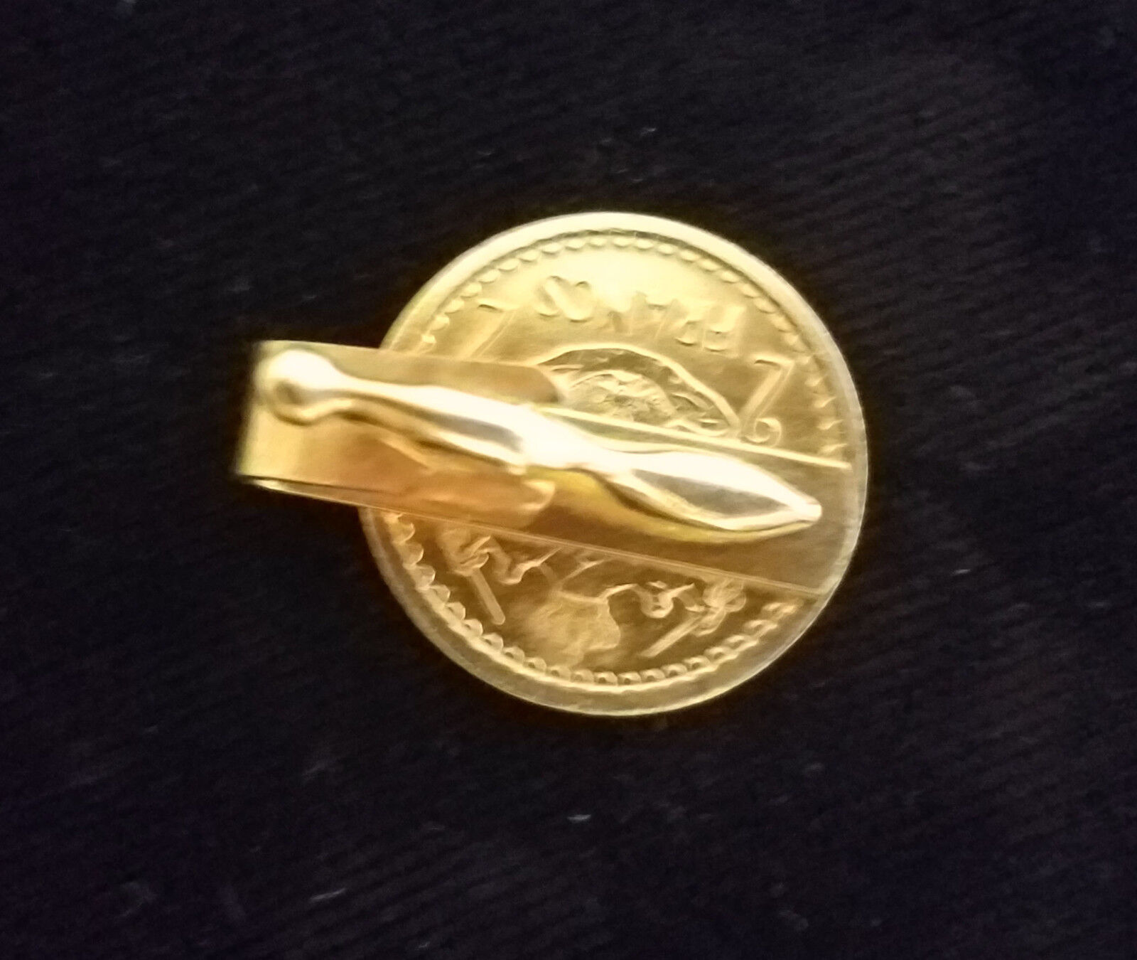 Monaco Coin Tie Clip. 2 Francs, Prince Louis II Без бренда - фотография #2