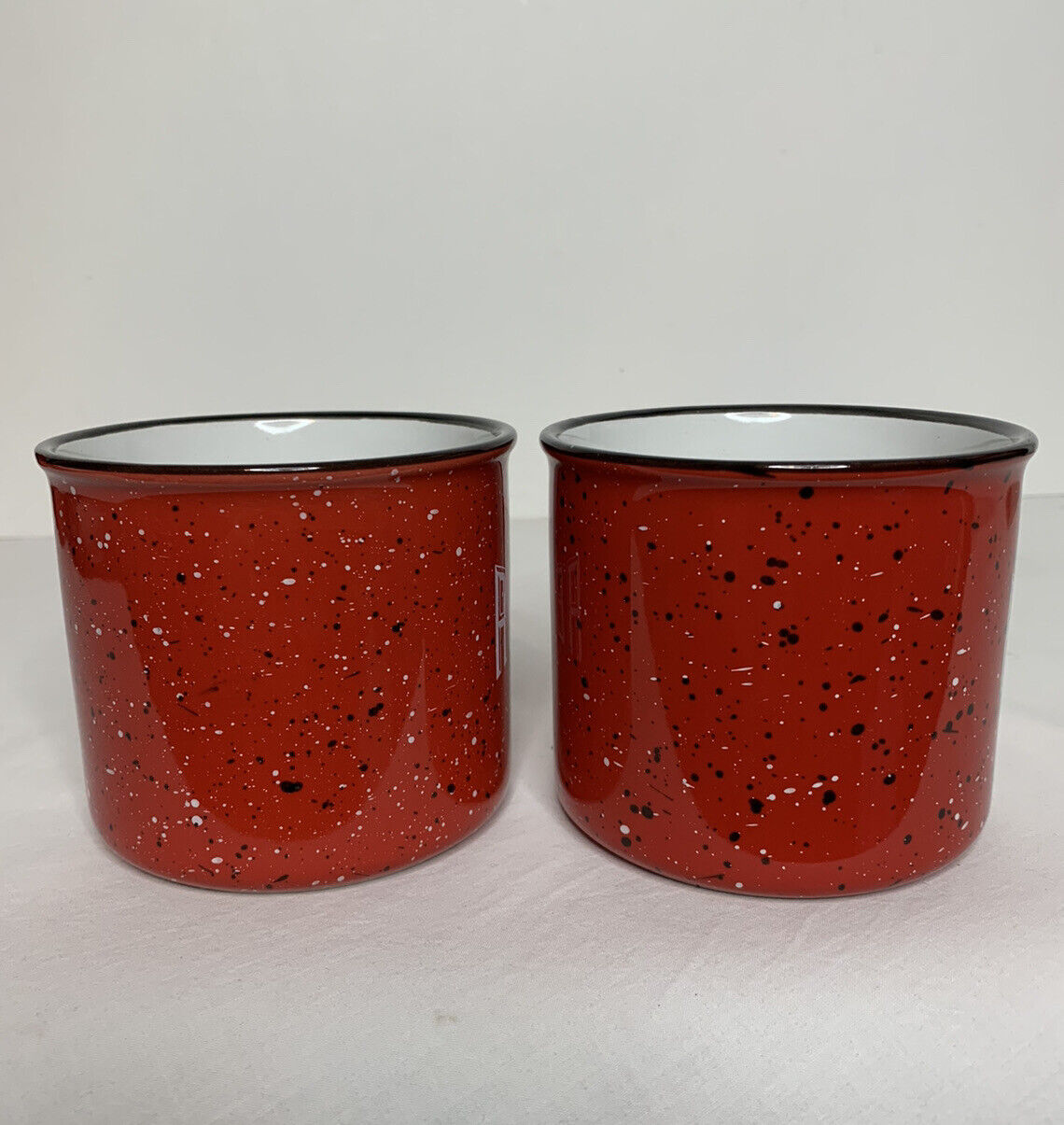 Red Eye Rye Whiskey Coffee Mugs Set of 2 Ceramic Cups Splatter Red Lodge Gifts Unbranded - фотография #5