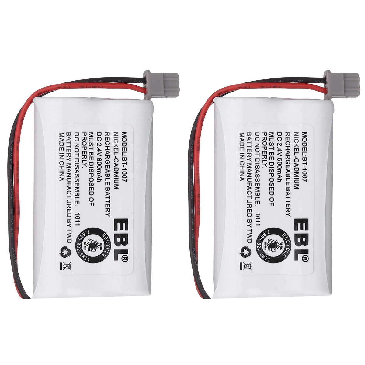 2x BT-1007 Cordless Phone Rechargeable Battery For Uniden BT-1015 BBTY0651101 EBL