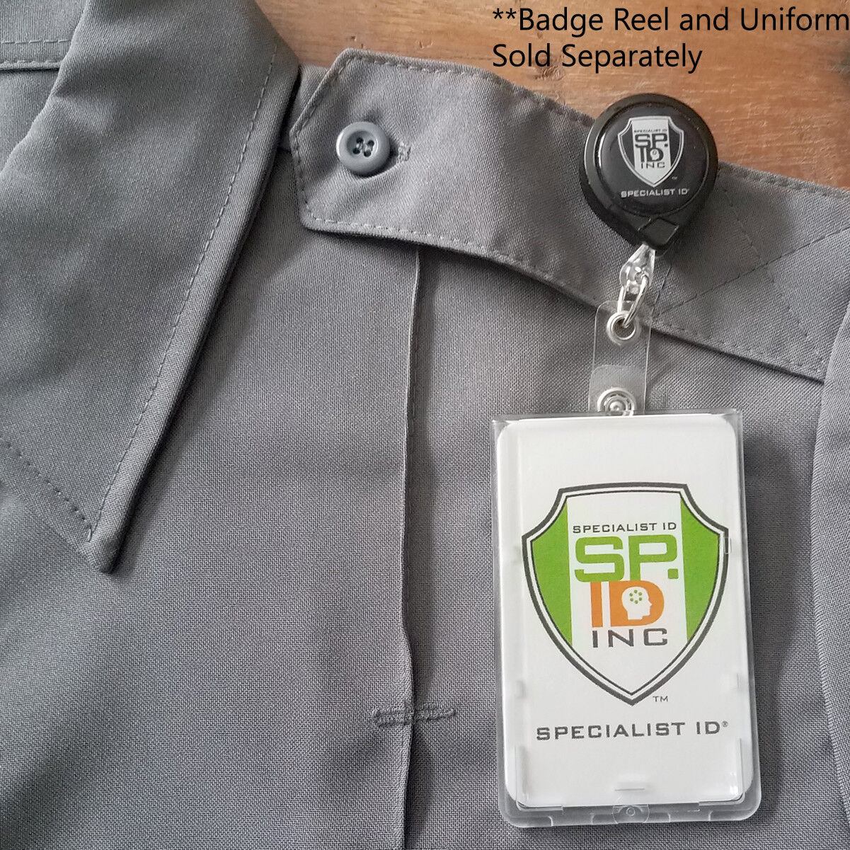 3 Heavy Duty Vertical ID Badge Holders - Rigid Hard Clear Plastic- HOLDS 1 CARD Specialist ID SPID-1400 - фотография #6