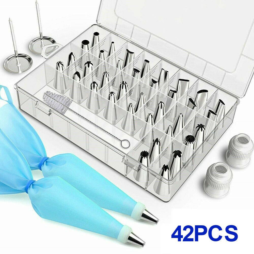 42pcs Cake Decorating Kit Icing Piping Nozzles Pastry Tips Cake Sugarcraft Tool Unbranded Does Not Apply