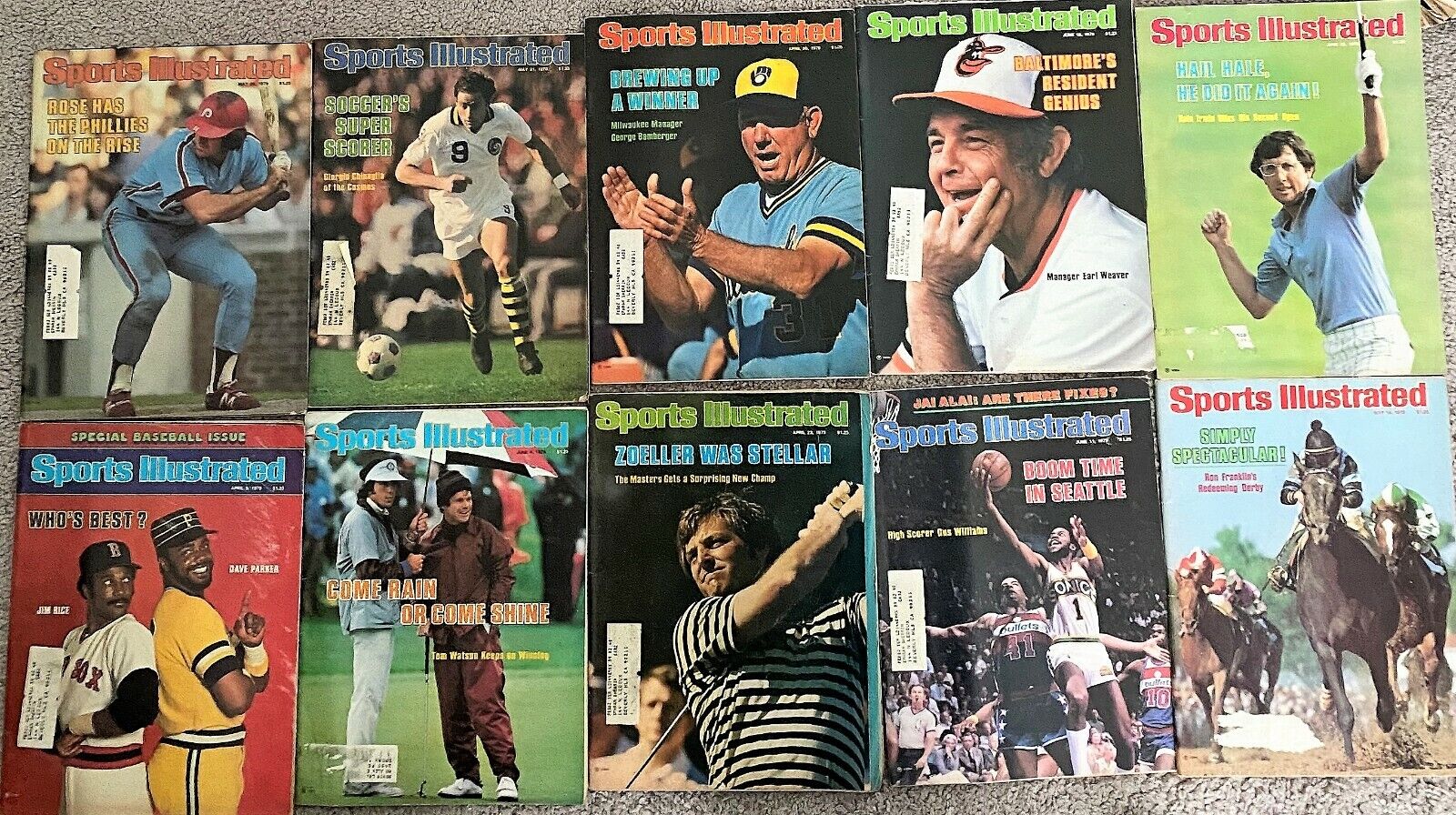 Sports Illustrated April - June 1979 LOT 10 Vintage Issues (sold as LOT or solo) Без бренда