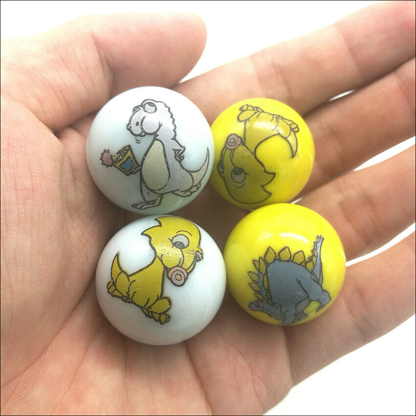 10pcs Cartoon 25mm Dinosaur Marbles Kid Toy Glass Beads Collection Marble Gift Unbranded Does not apply - фотография #5