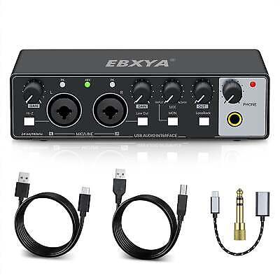 2X2 USB Audio Interface with 48V Phantom Power for Recording, Streaming and Podc EBXYA 076c112f-2cf1-4c93-9e48-4376fb74ef6c