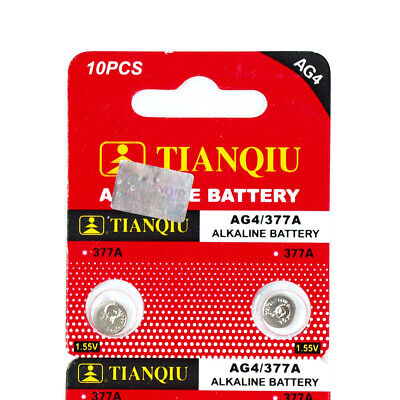 200 PCS LR66 AG4 377 LR626 1.5V Alkaline Battery 0% Hg for Watch Hearing Aid Tianqiu AG4-200 - фотография #4