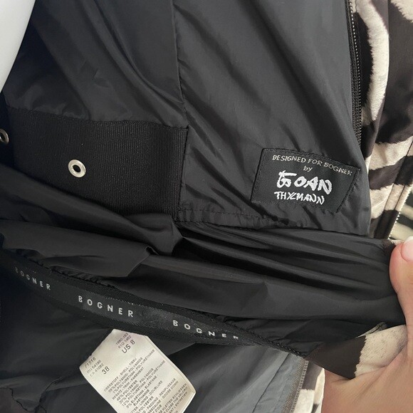 Bogner Ski jacket zebra print excellent condition US 8 Bogner - фотография #4