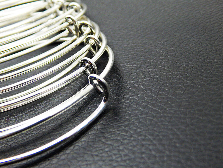 50pcs Expandable Silver Plated Bangle Bracelet Wire Wrapped Adjustable Unbranded - фотография #5