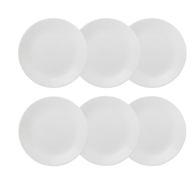 Corelle Classic Winter Frost White, 6 Piece, 10.25" Dinner Plate Set Corelle - фотография #5