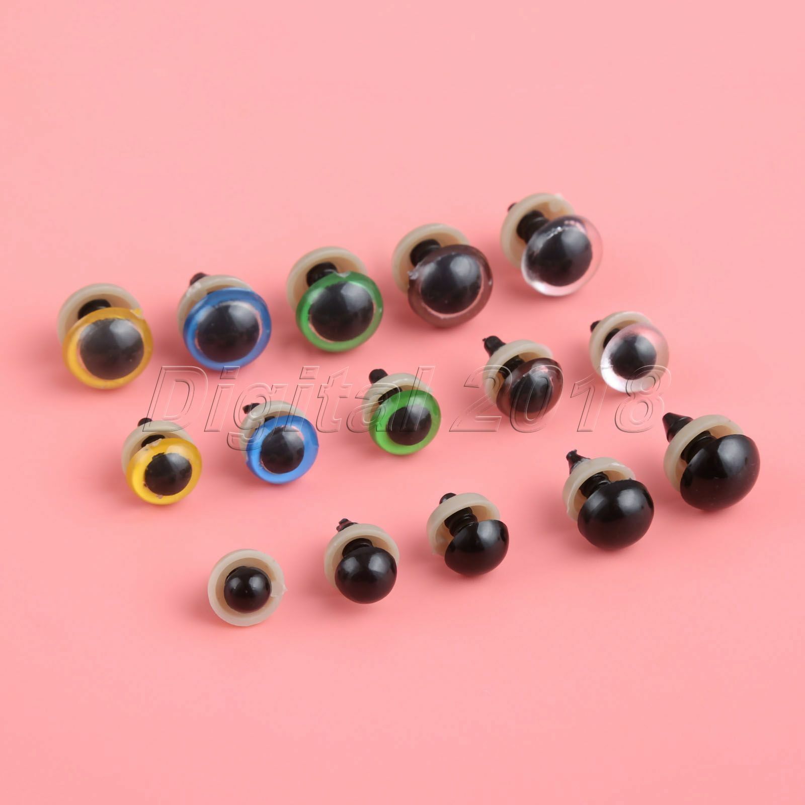 150Pcs 6mm-12mm Multicolor Safety Eyes Plastic Eyes Doll Puppet For Sewing Unbranded Does Not Apply - фотография #3
