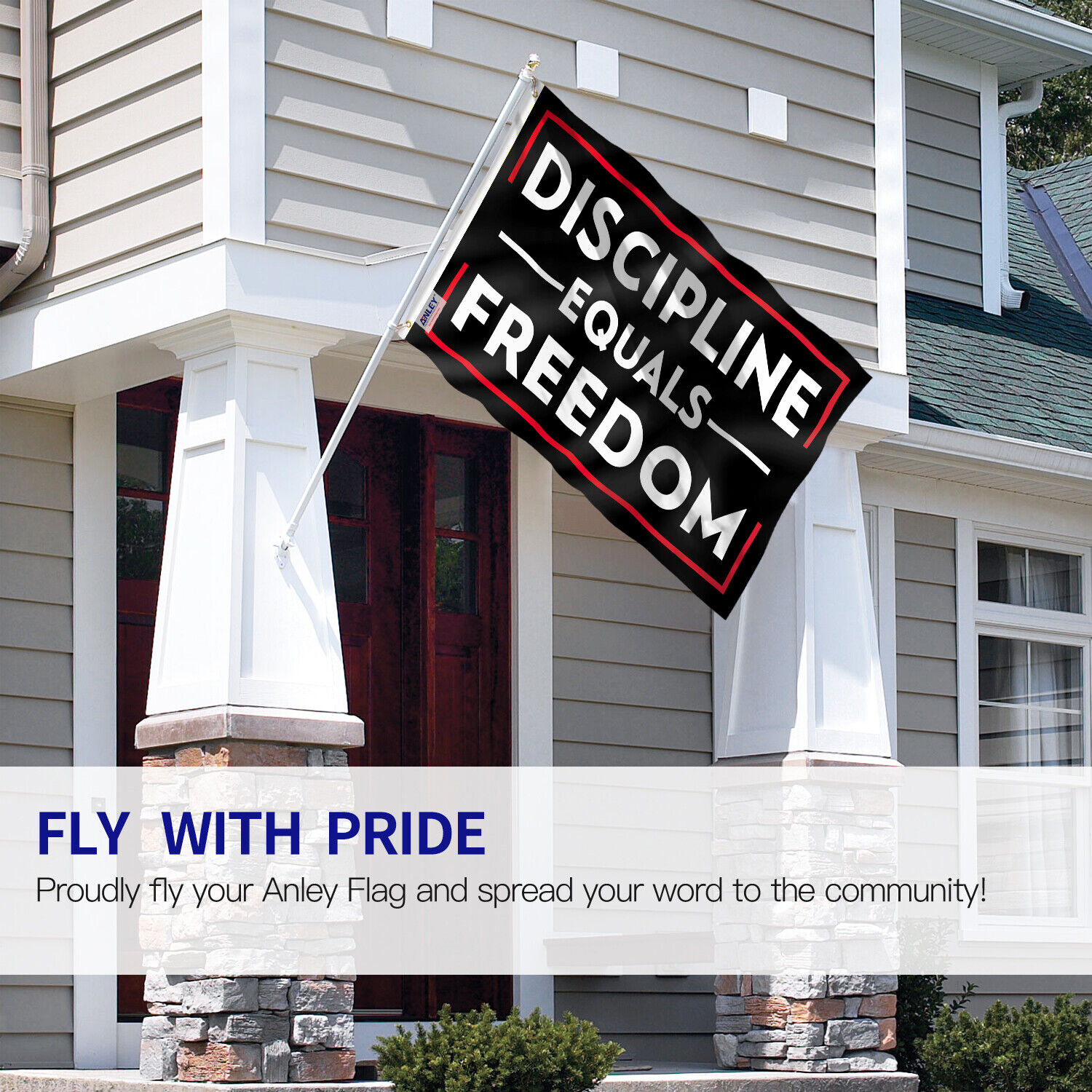 Anley 3x5 Ft Discipline Equals Freedom Flag - Dorm Gym Man Cave Flags Без бренда - фотография #2